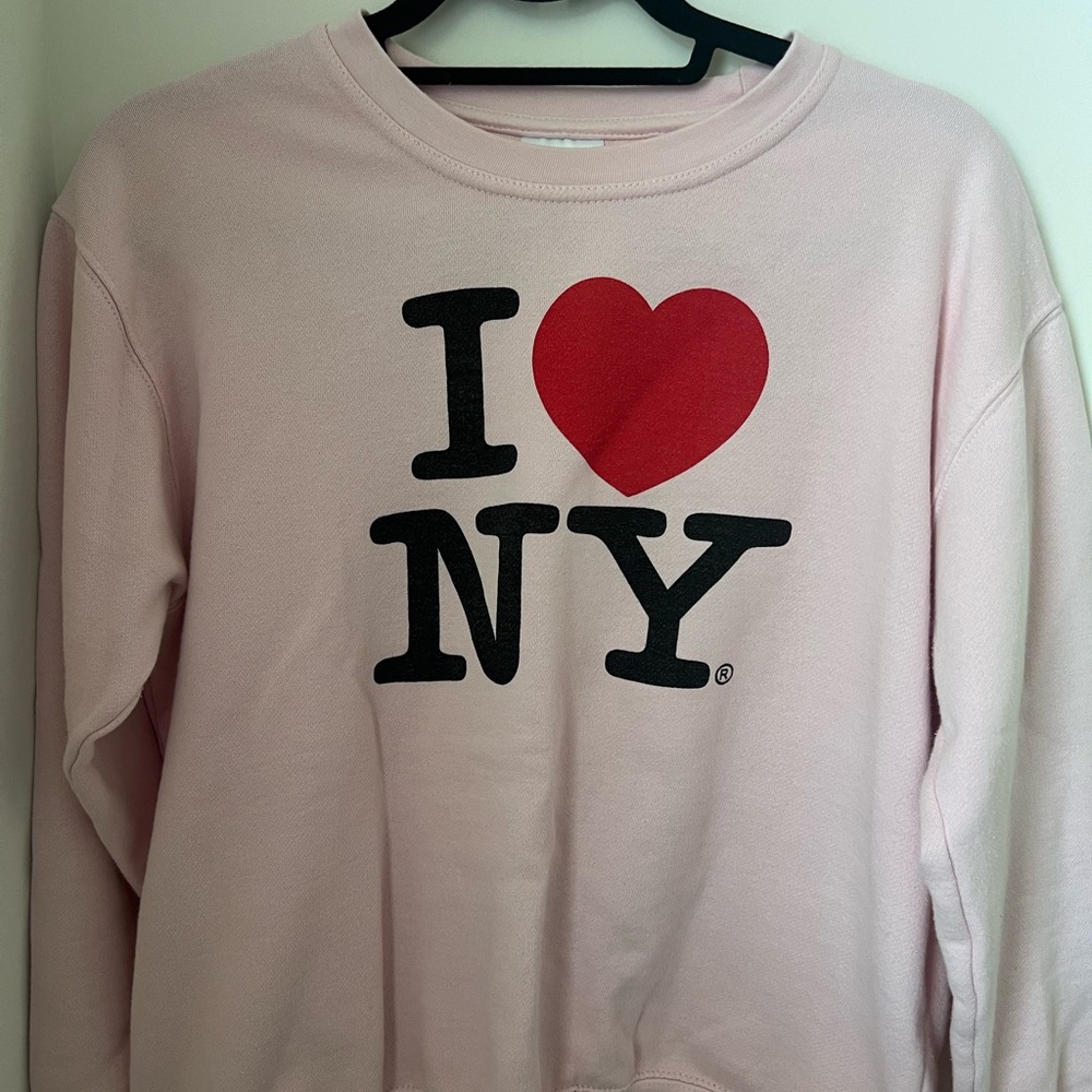 I Heart NY Pink Crewneck Sweatshirt